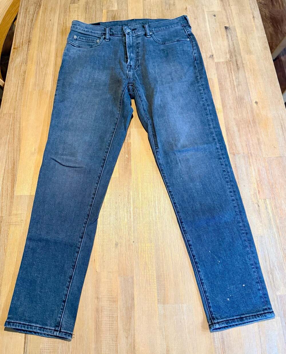 Abercrombie & Fitch Slim Taper Stretch Jeans Size 32x32 Black Washed Denim